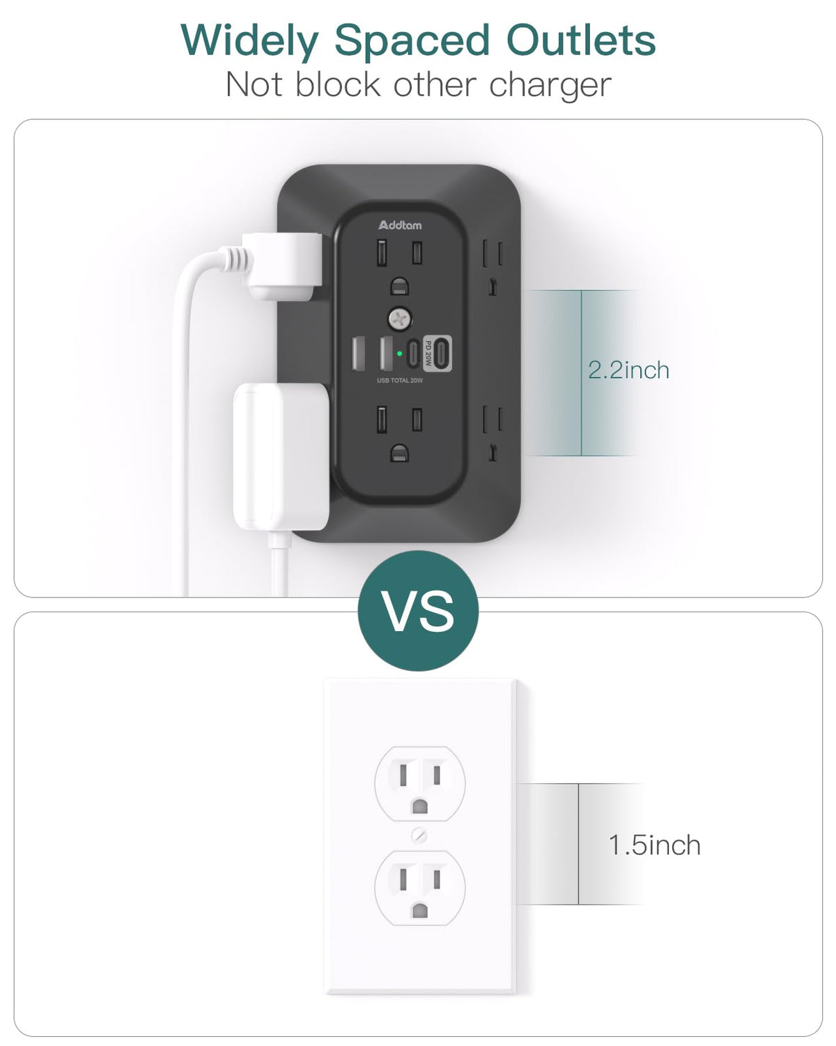 Addtam beside smartphone showing size and portability benefit