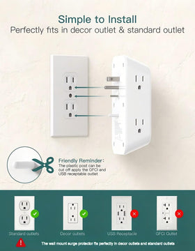 Addtam held in hand to show compact size and easy wall outlet installation benefit