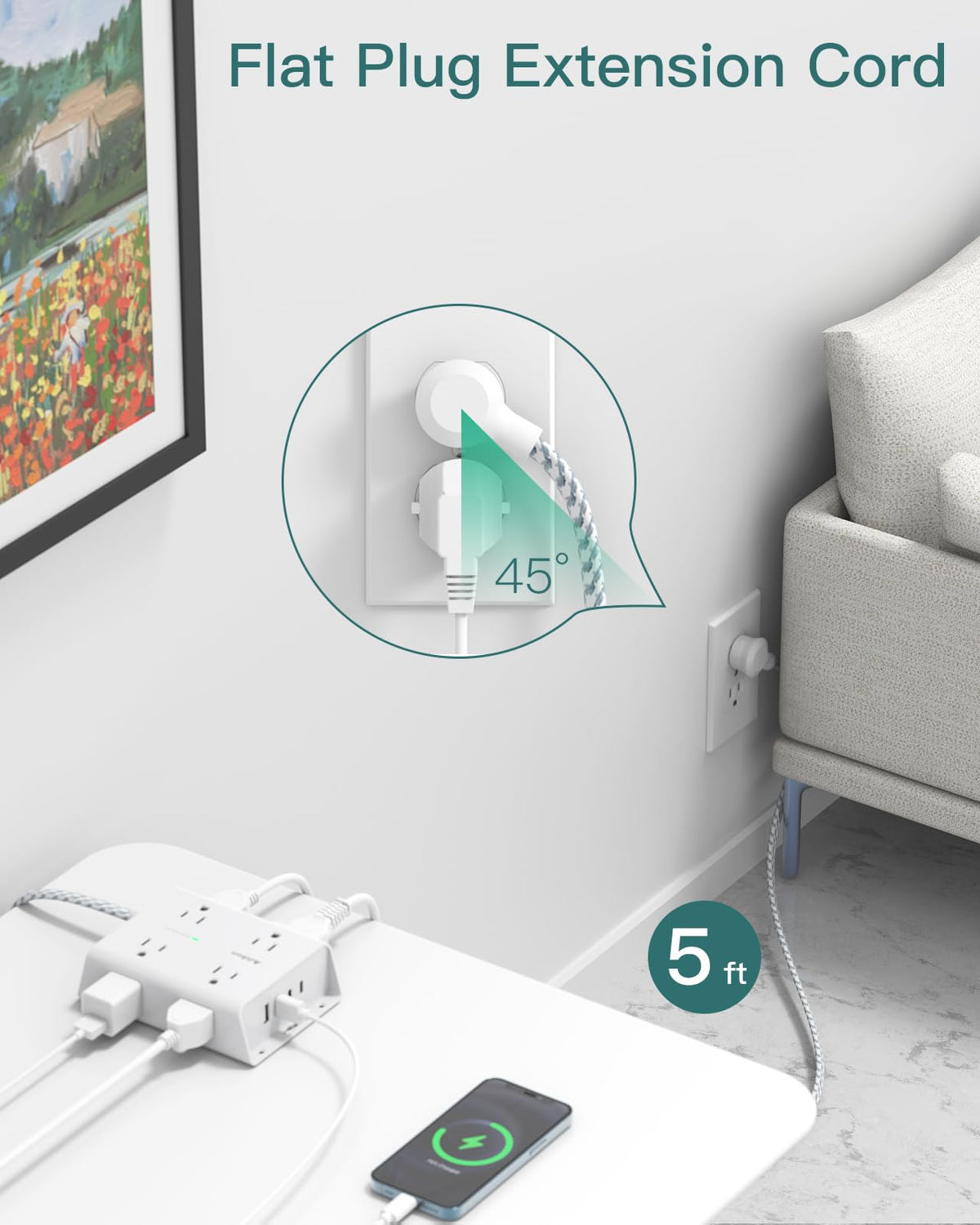 Addtam 3-sided layout improves access to outlets