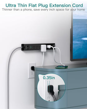 Addtam surge protector USB-C ports enabling quick charging for smartphones and tablets
