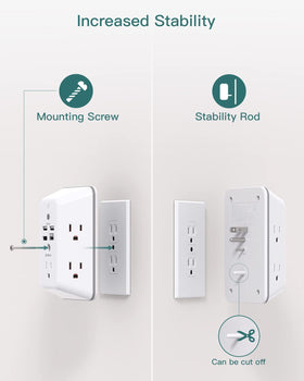 Addtam surge protector USB ports offer four ports including USB-C for multi-device charging