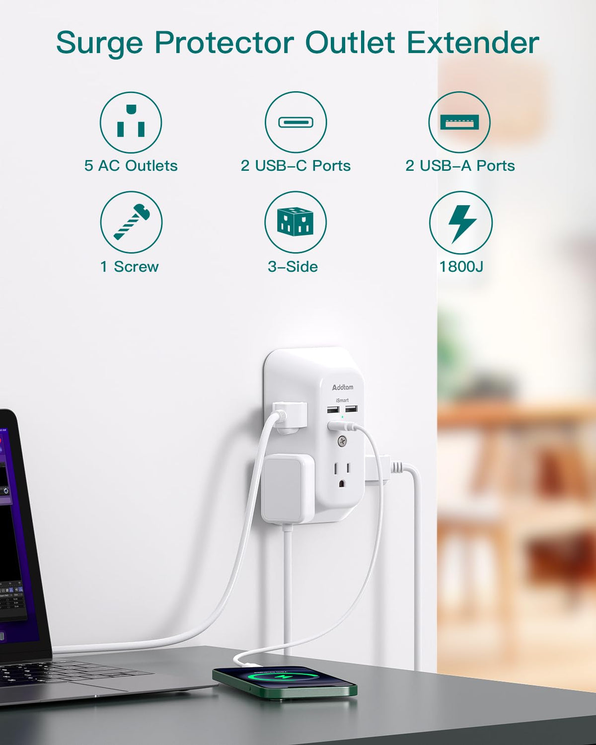 Addtam USB-C PD 30W charger powers fast devices