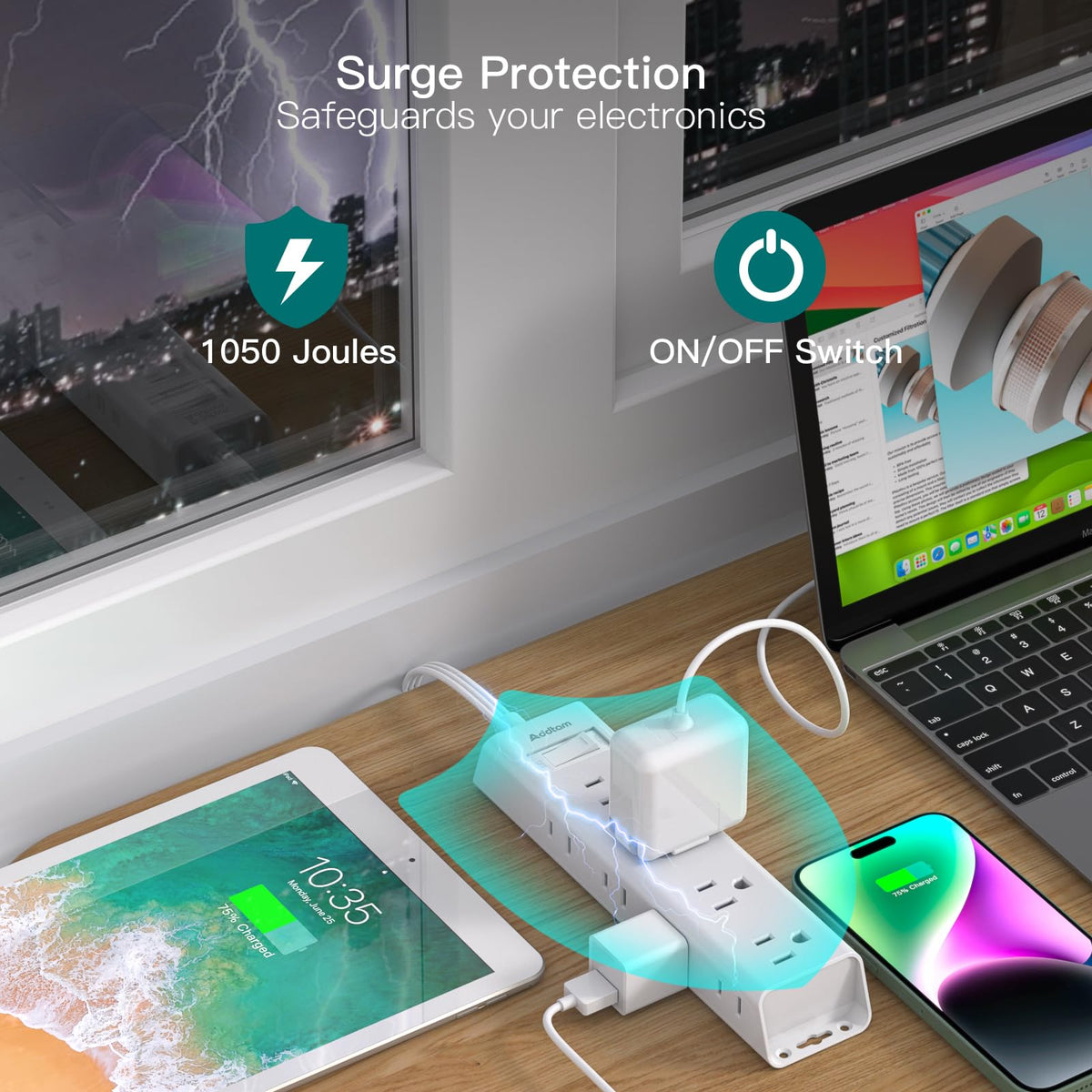 Addtam wall-mountable desk charging station enables tidy setups