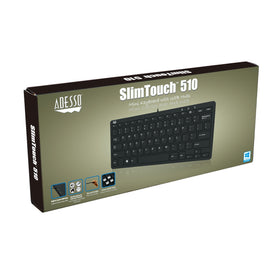 Slim design of Adesso SlimTouch 510 compact keyboard saving desk space