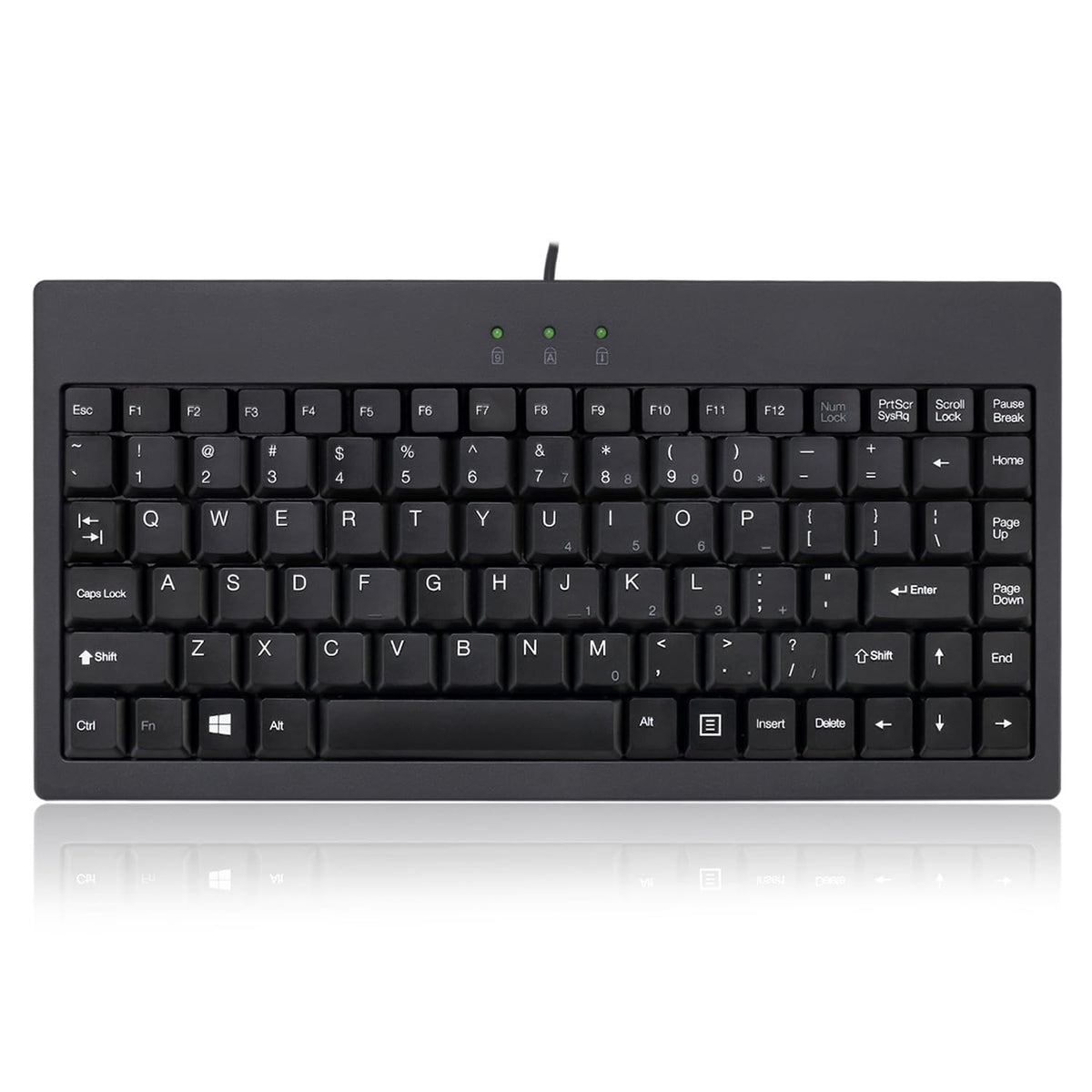 Adesso AKB-110B front view showing compact 87-key layout and professional look