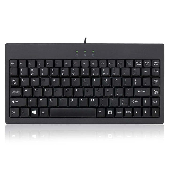 Adesso AKB-110B front view showing compact 87-key layout and professional look