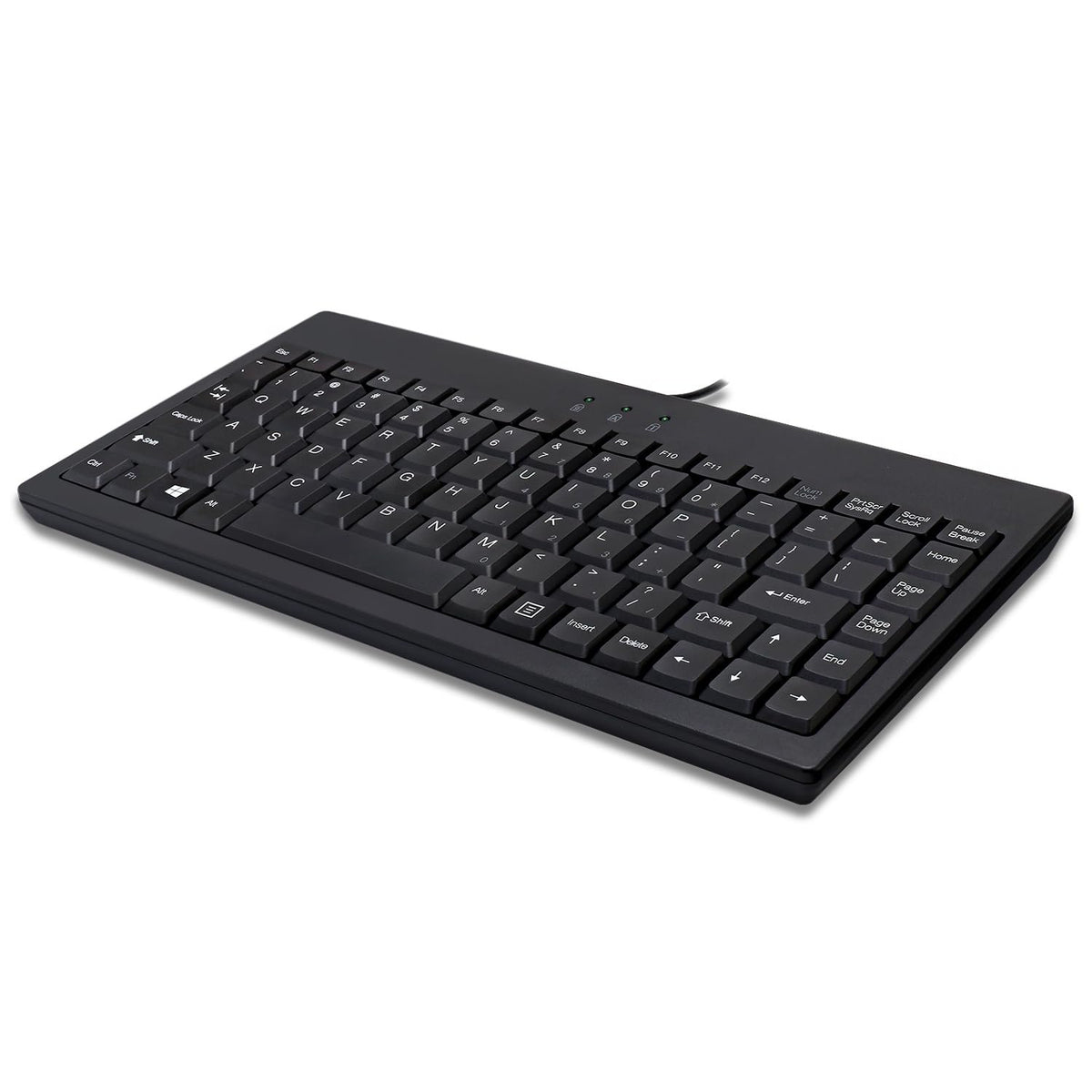 Adesso AKB-110B side profile highlighting slim low-profile design for ergonomic desk space