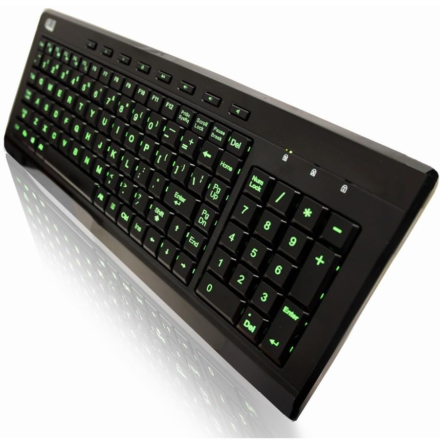Adesso large double-sized key legends detail for fast, clear key recognition