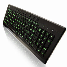Adesso slim side profile highlighting low height for ergonomic wrist position