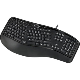 Adesso AKB-150SB split ergonomic design promotes comfortable wrists