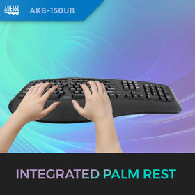 Adesso lifestyle desk setup with keyboard integrated into productive workspace scene
