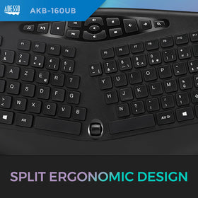 Adesso chiclet keycaps detail highlighting larger surfaces for accurate typing