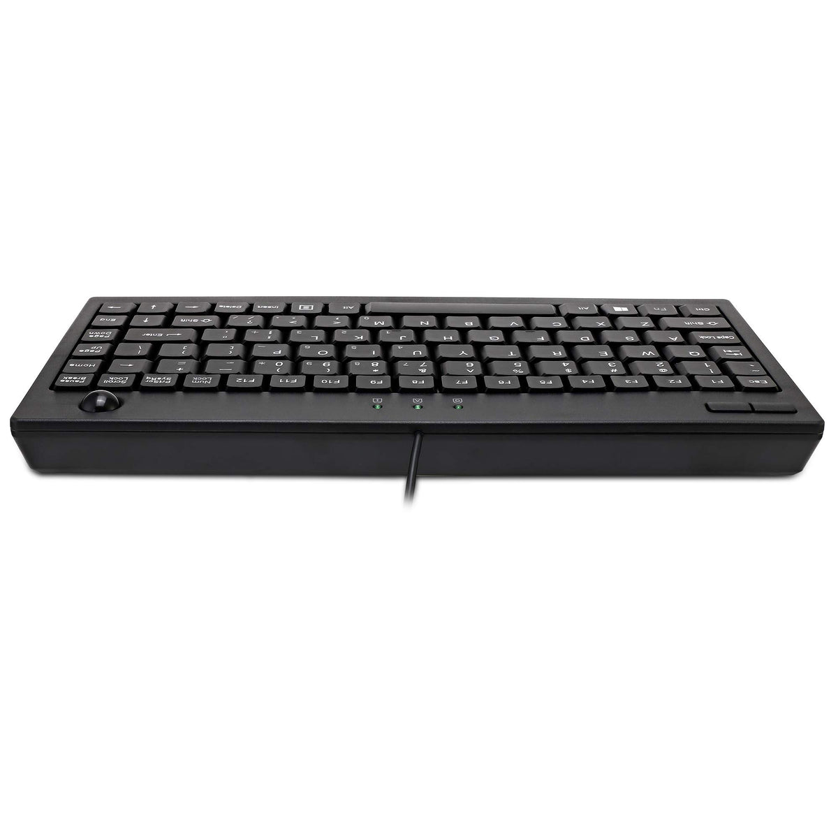 Adesso AKB-310UB side profile illustrating slim 0.75 inch height for low-profile ergonomics
