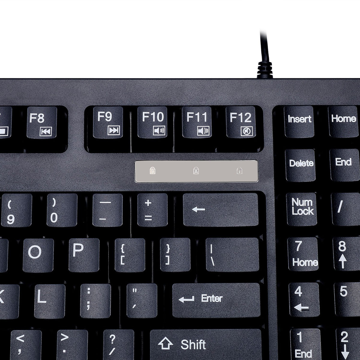 Adesso USB cable connection view showing plug-and-play convenience advantage