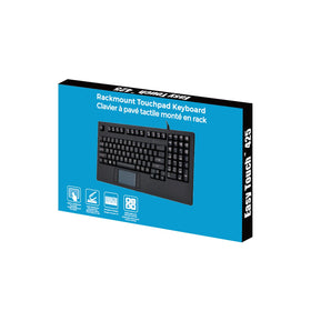 Adesso keyboard beside a hand for scale showing compact rack-friendly sizing