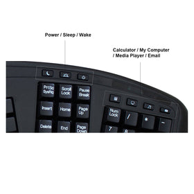 Full 105-key US layout suitable for versatile typing tasks.