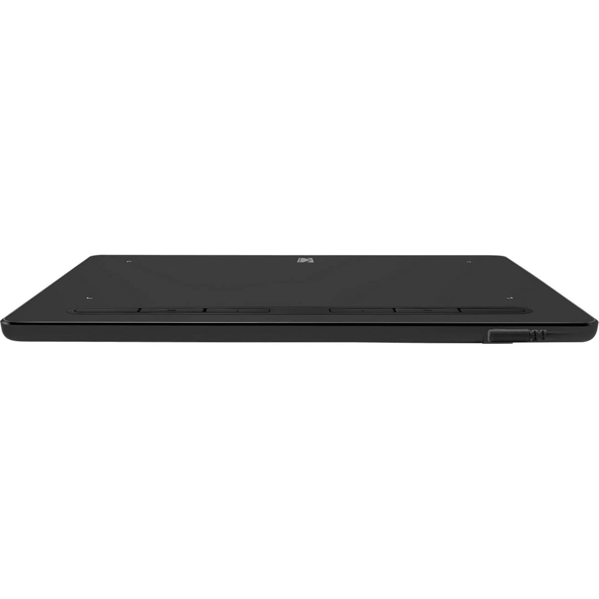Adesso Cybertablet K8 next to laptop showing compact size and portability benefit