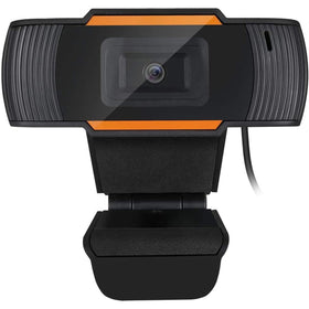 Adesso CyberTrack H2 front view, compact webcam ideal for live chats.