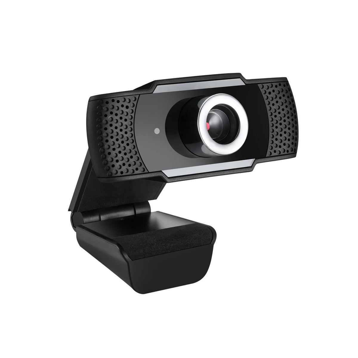 Adesso CyberTrack H4 front view showing compact HD camera and clear framing benefits