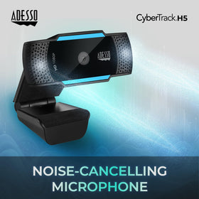 Adesso CyberTrack H5 lens autofocus detail showing crisp optics for reliable focusing