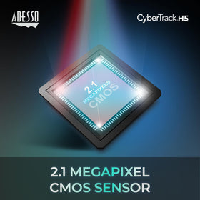 Adesso CyberTrack H5 lens close-up highlighting autofocus and clarity