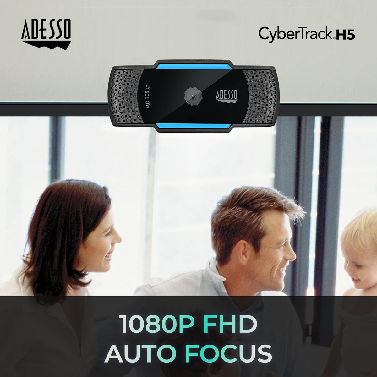 Adesso CyberTrack H5 side profile with clip demonstrating secure mounting