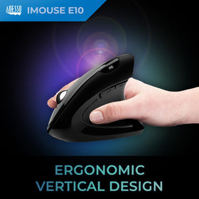 Adesso iMouse E10 top view of buttons and scroll wheel for precise control