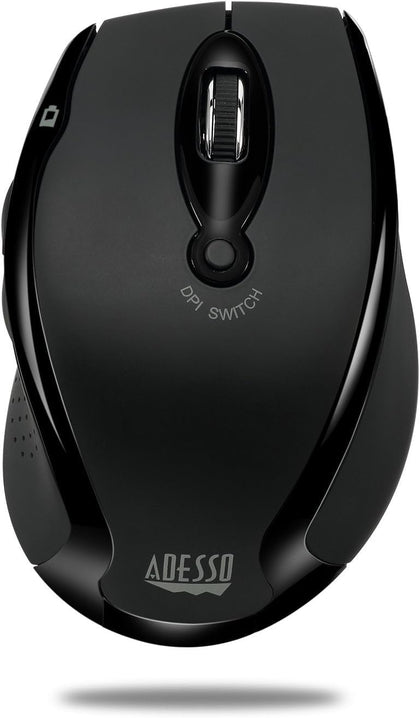 Adesso iMouse M20B ergonomic grip supports comfortable all-day use.