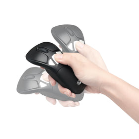 Adesso iMouse P30 rear view with charging dock and USB receiver storage