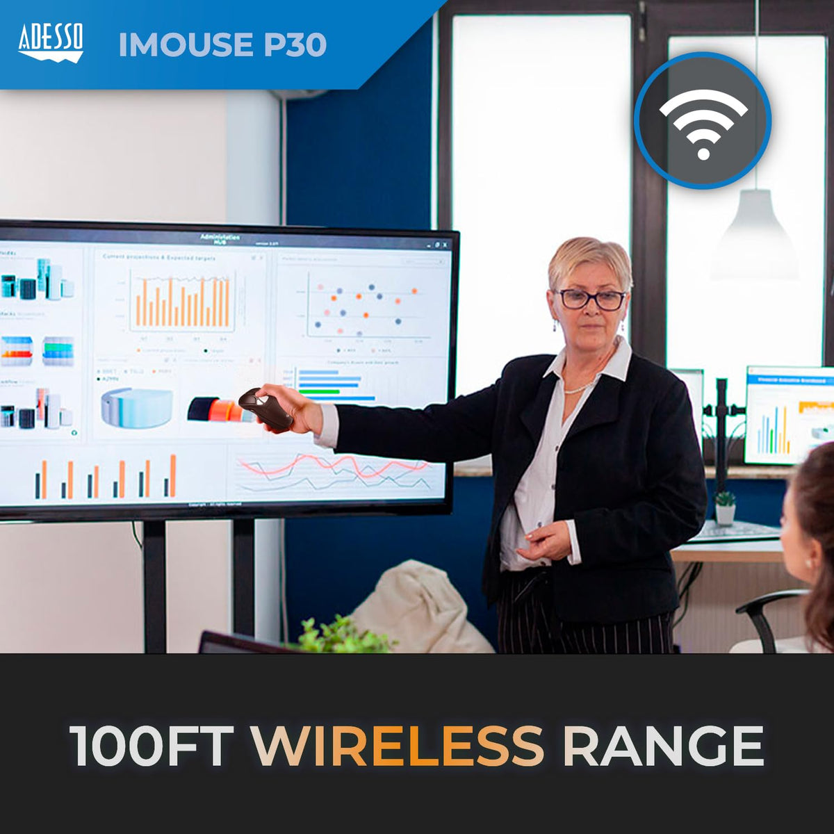 USB receiver ready for quick wireless setup with Adesso iMouse P30