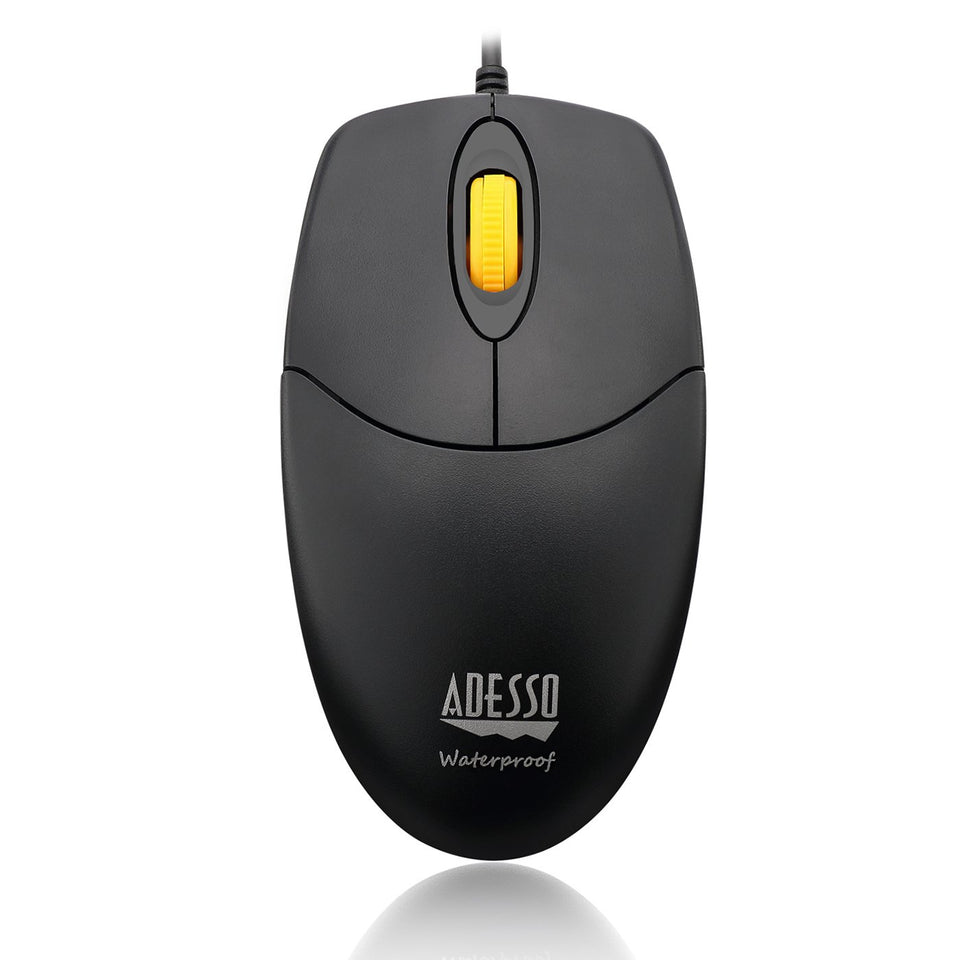 Adesso iMouse W3 front view showing sealed housing and durable finish for easy cleaning