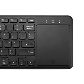 Adesso keyboard top-down layout highlighting full QWERTY and gesture pad benefit