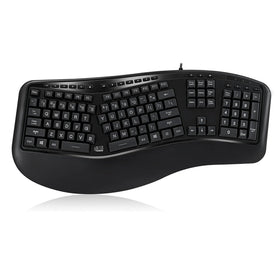 Adesso Tru-Form 150 integrated palm rest detail showing wrist support for reduced fatigue