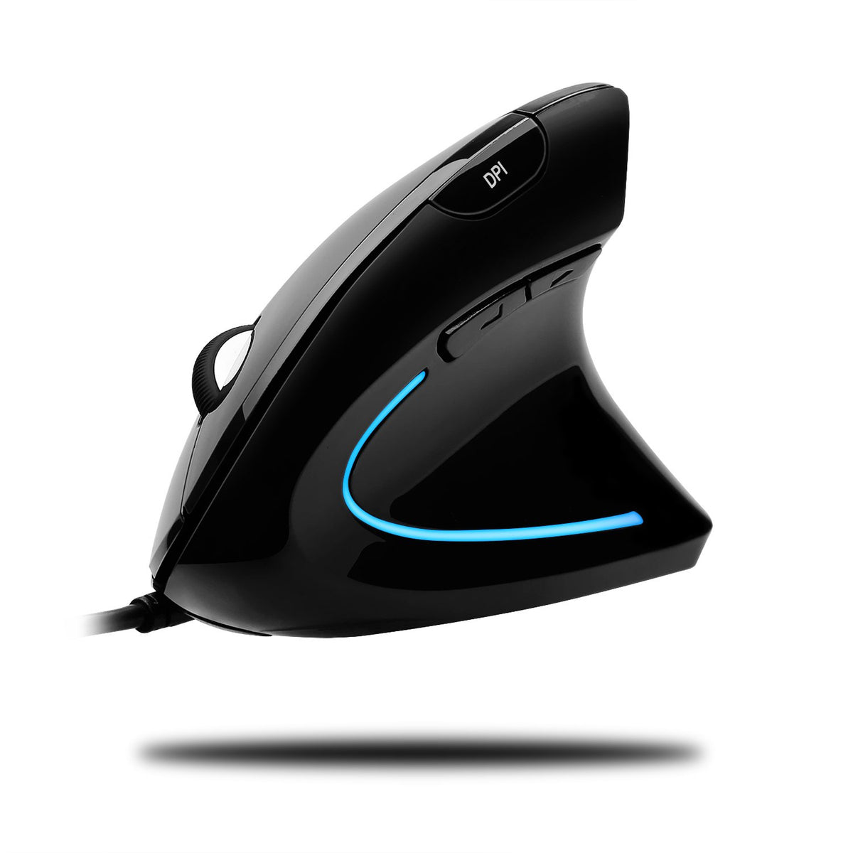 Adesso vertical mouse front view showing ergonomic shape and comfortable grip