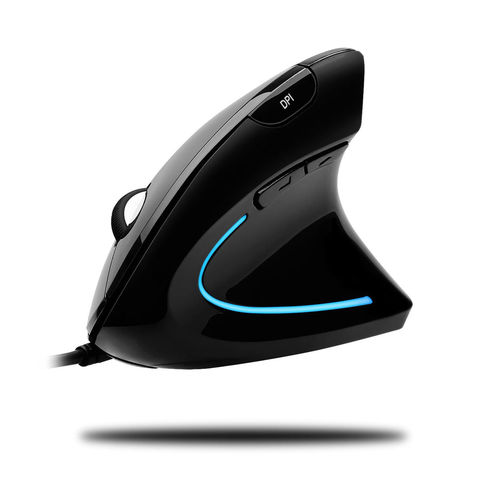 Adesso vertical mouse front view showing ergonomic shape and comfortable grip