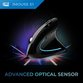 Adesso vertical mouse tracking on marble surface showing reliable optical performance