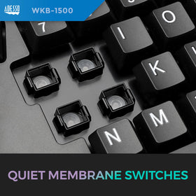 Adesso keyboard and mouse in use for comfortable typing
