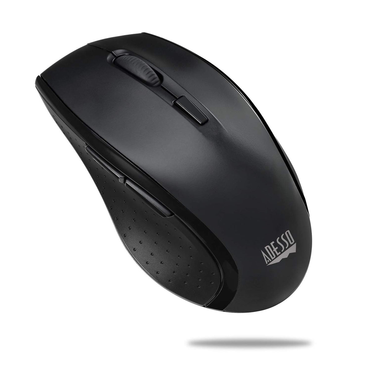 Adesso mouse top view showing DPI switch for quick sensitivity adjustment benefit