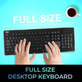 Adesso WKB-4400UB 104-key layout for full desktop typing.