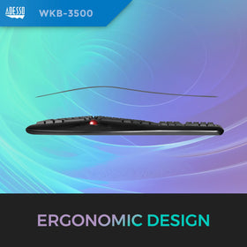 Adesso WKB3500UB wireless receiver keeps desk tidy.