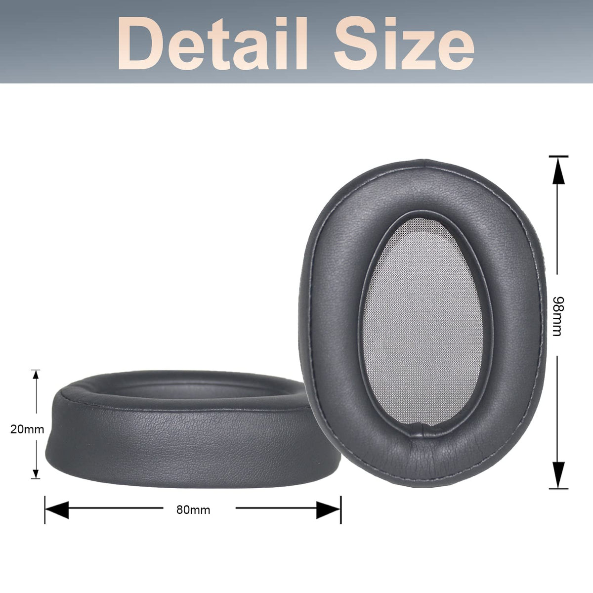 Adhiper pads mounted on Sony headphones restoring fit and seal