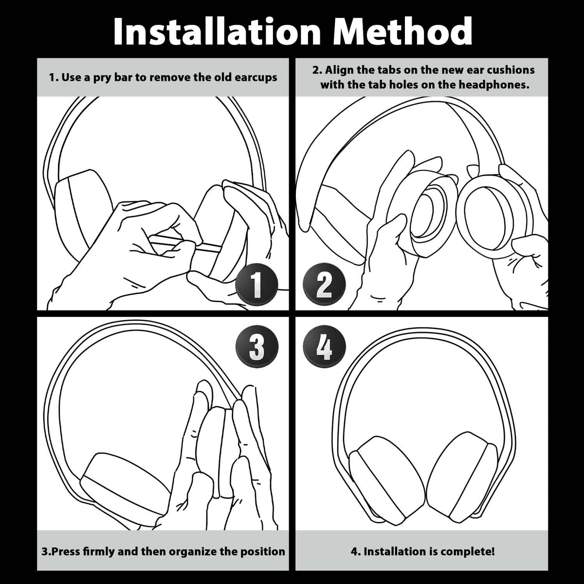 Adhiper pads installed on PS5 Pulse 3D headset for restored seal benefit