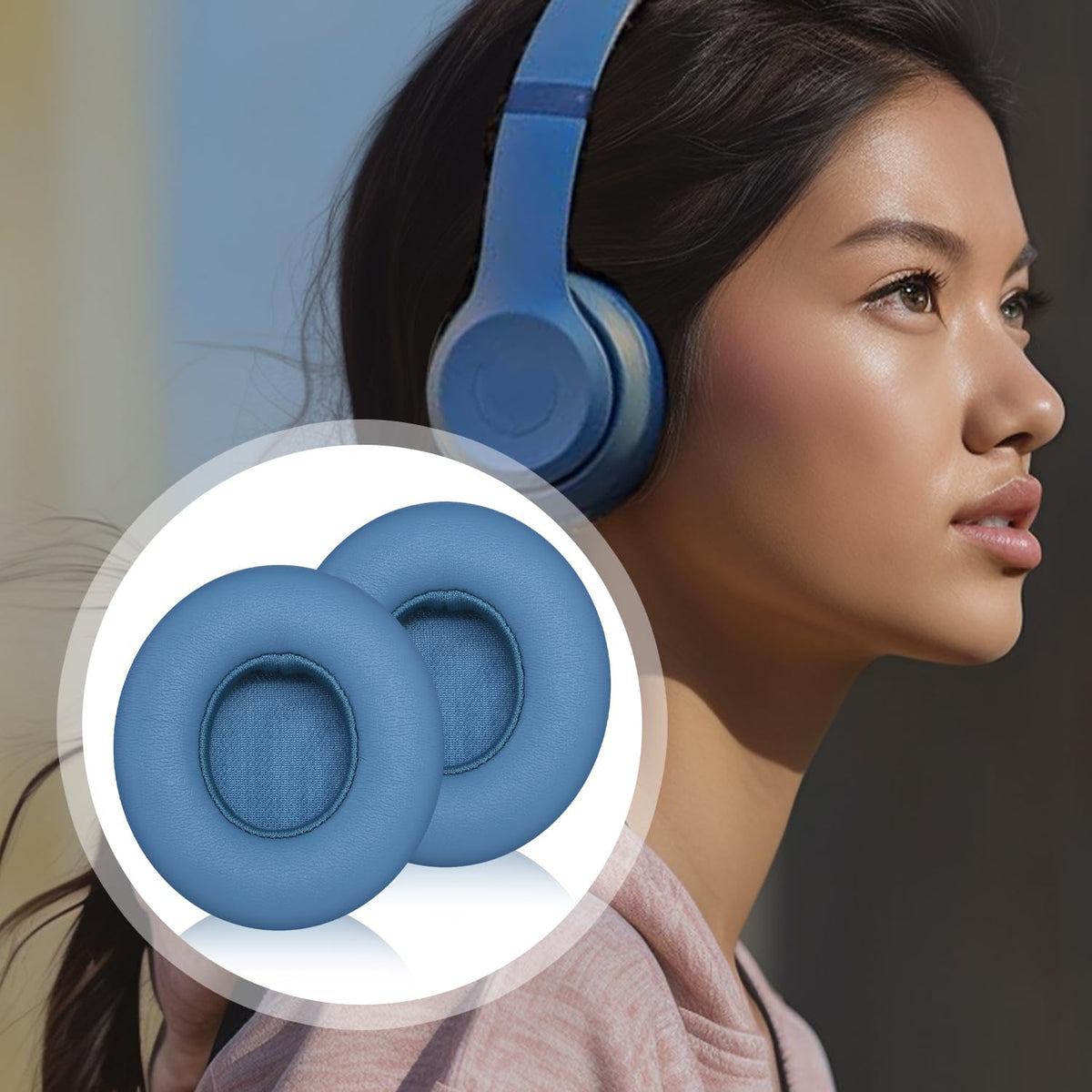 Blue Adhiper Solo 4 earpads design keeps headphones looking refreshed.