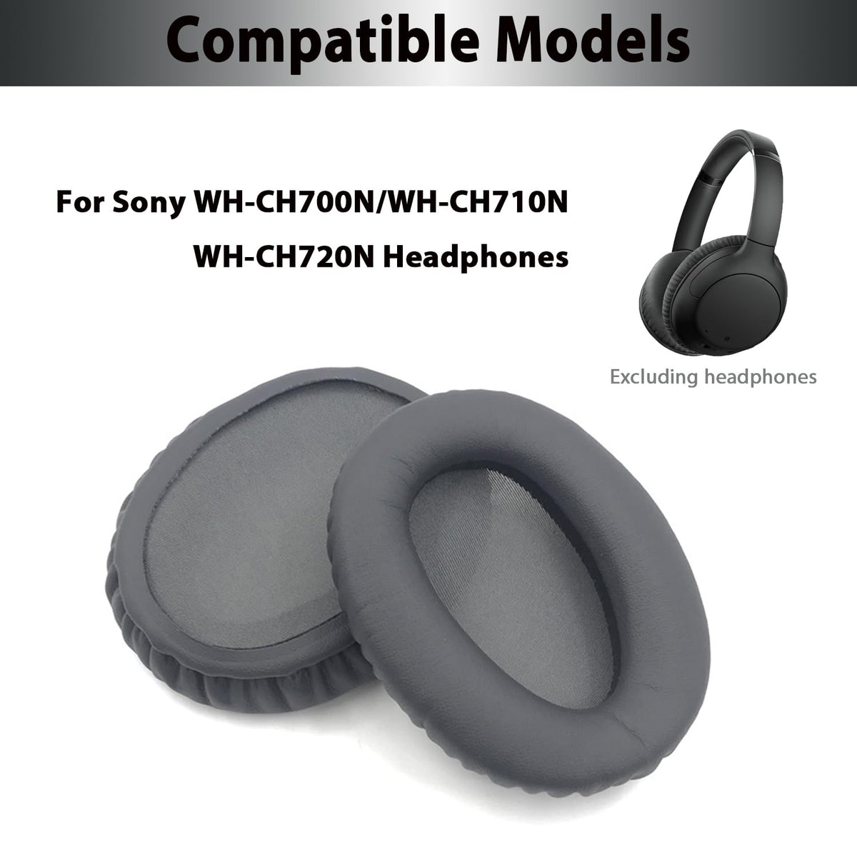 Adhiper WH-CH710N ear pads with memory foam for better sound isolation