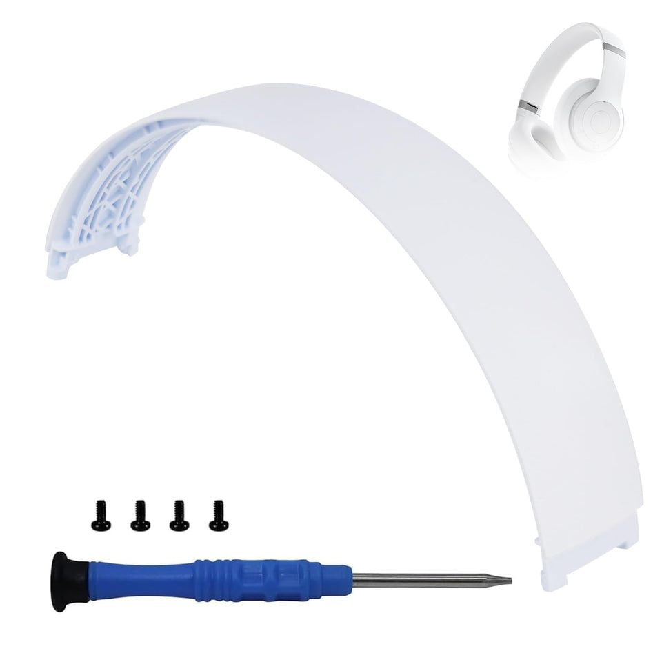 Adhiper Studio Pro headband replacement closeup in matte white, durable finish.