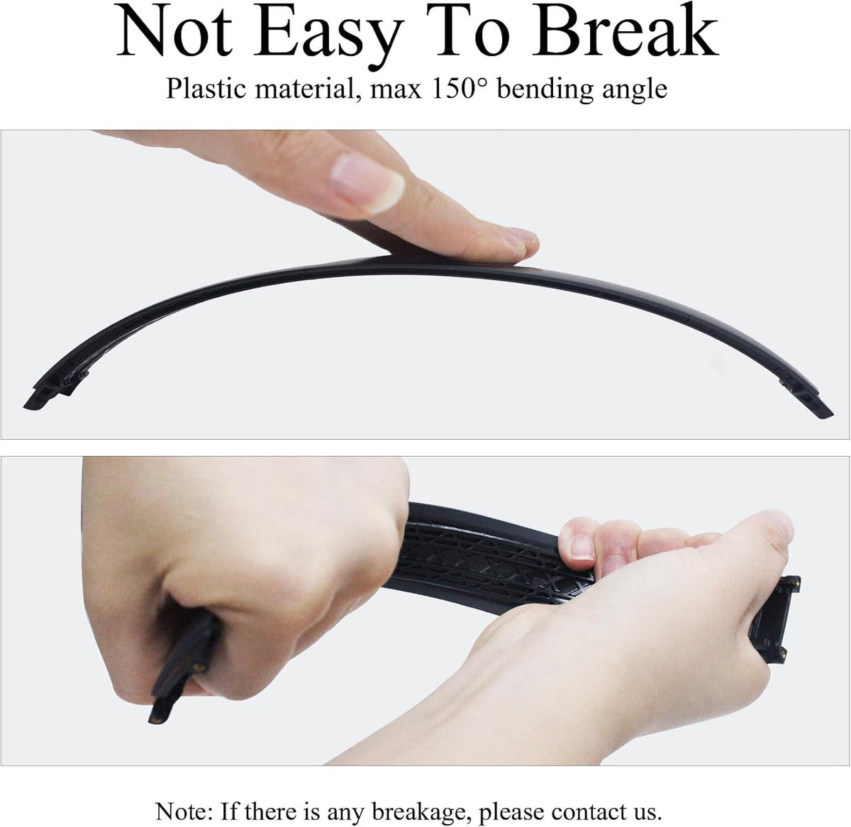 Adhiper headband detail showing white finish and ergonomic curve for comfort
