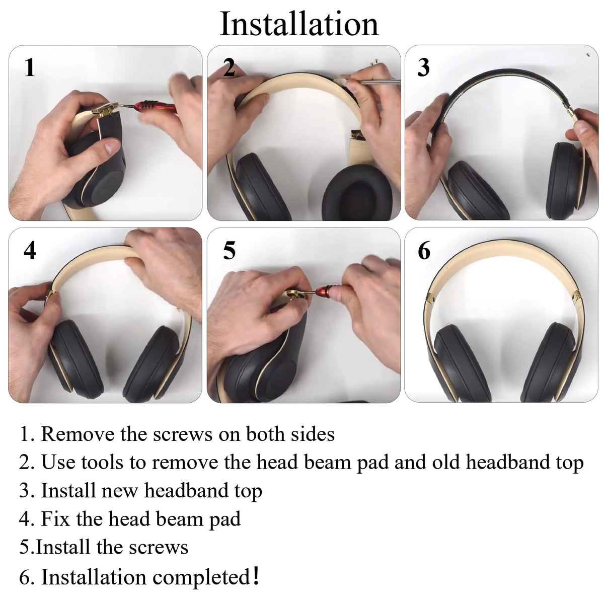 Adhiper Studio 3 headband durable plastic construction.