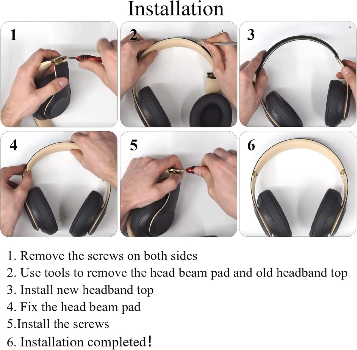 Adhiper side profile of installed headband showing seamless match and styling