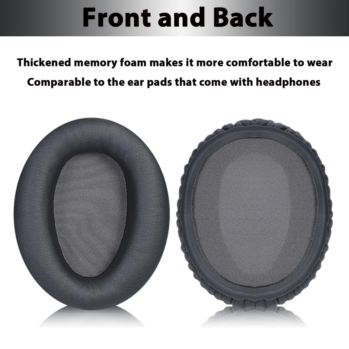 Adhiper titanium gray ear pads add durable moisture protection