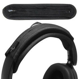 Adhiper universal headband cover fitted on headphones showing protective fit